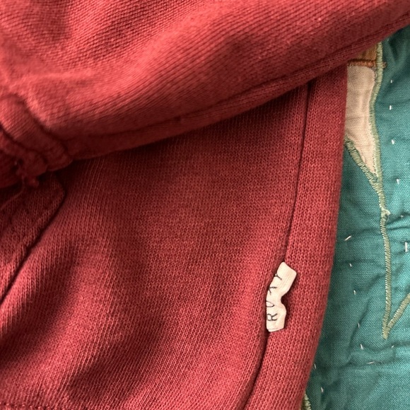 Roxy Deep Red Logo Hoodie with Zipper pockets Size M - Picture 7 of 9